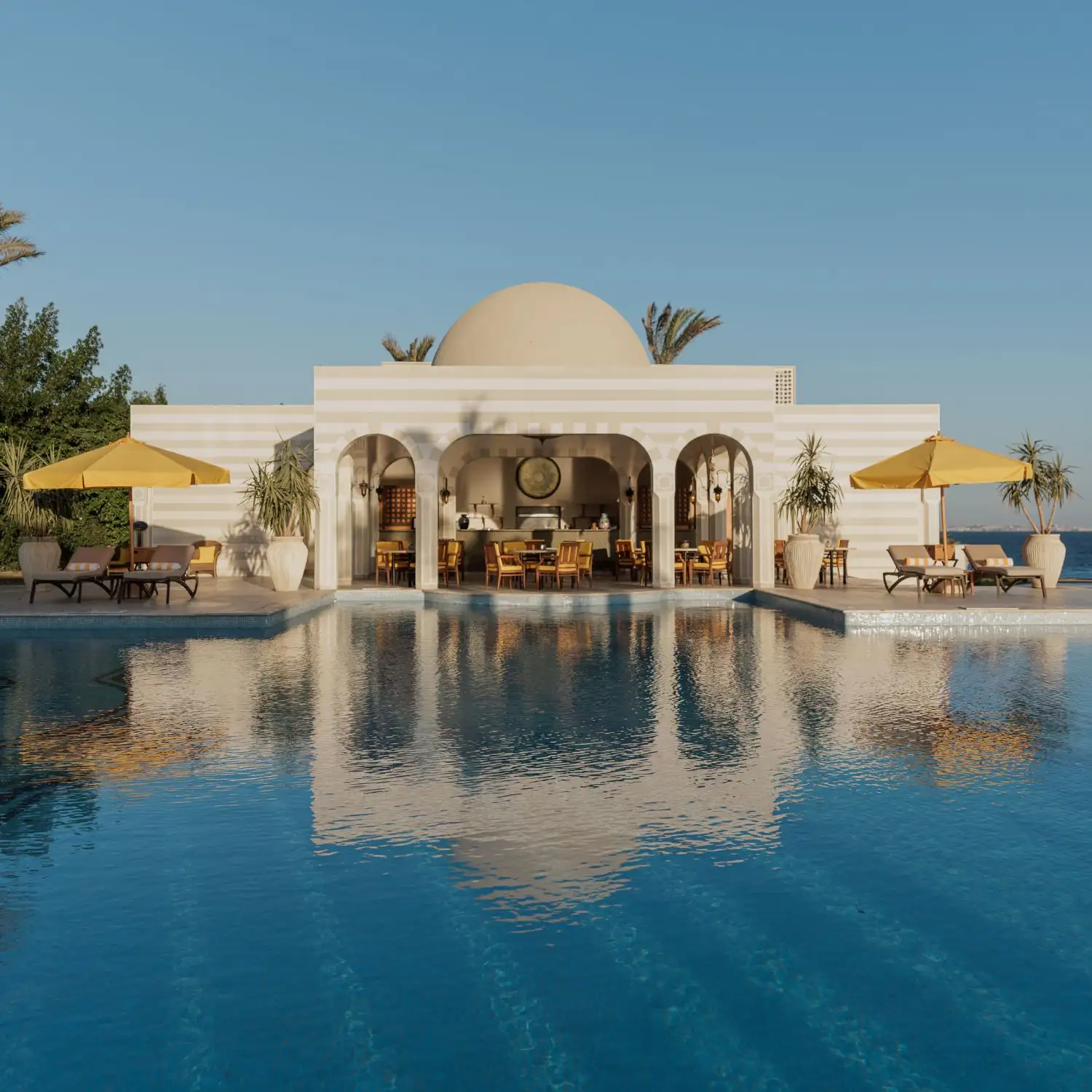 Arc Vitae Journey architecture and clinical environments reflection pool Egypt